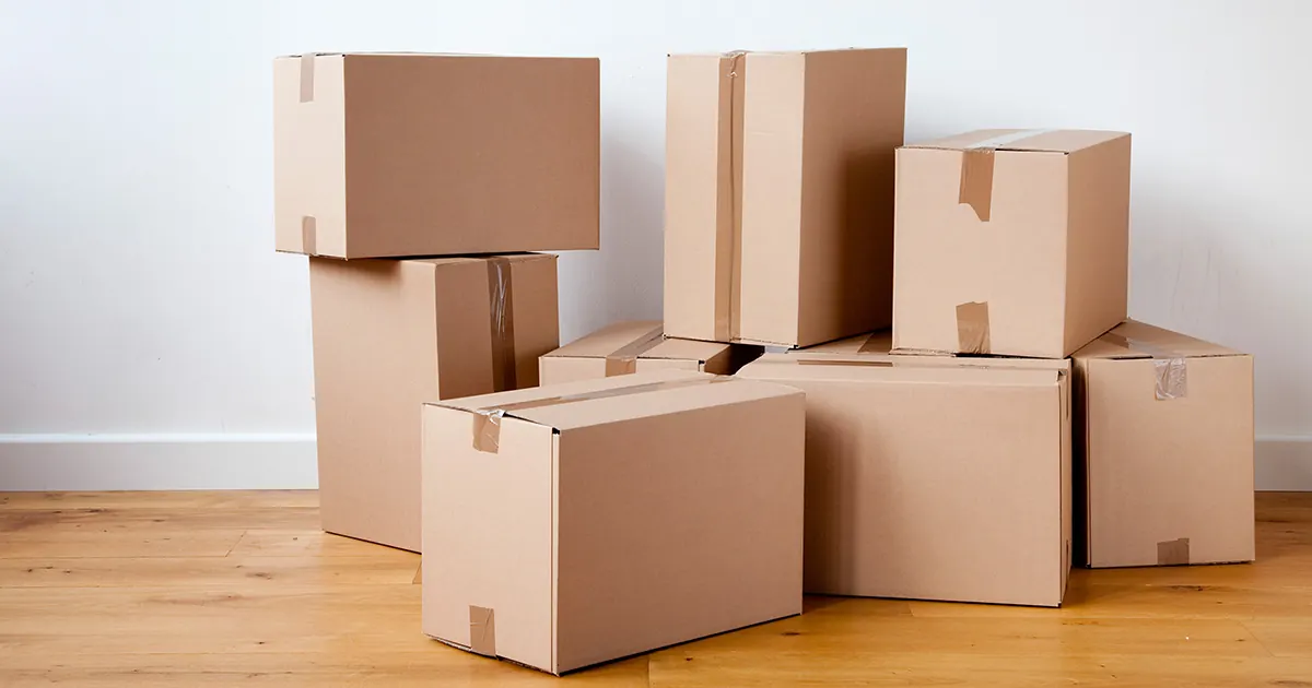 Boxes packed for shipping